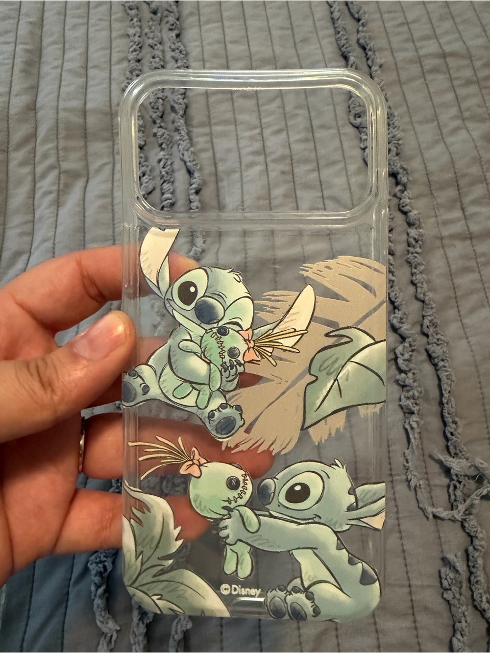 Disney Stitch Mint Green and Cream Clear Phone Case iPhone 17 Pro Max